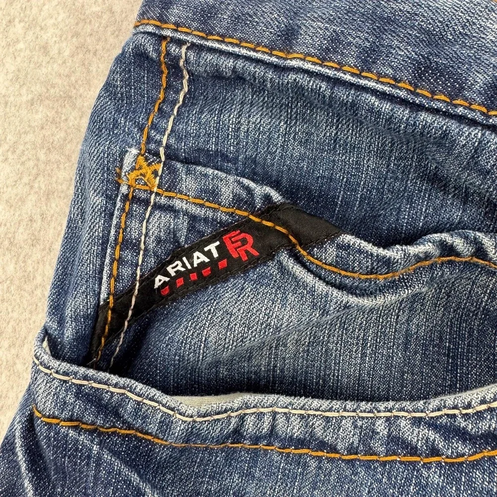 Ariat FR M4 Jeans Mens 46x30 Blue Low Rise Bootcut Flame Resistant Work Denim